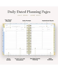 Gnuadz Casa Bella 2026-2027 Academic Daily Planner Wirebound Tabs Pocket Stickers Ruler