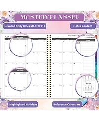 Gnuadz 2026-2029 Monthly Planner 3-Year Calendar Colorful Tabs Pocket