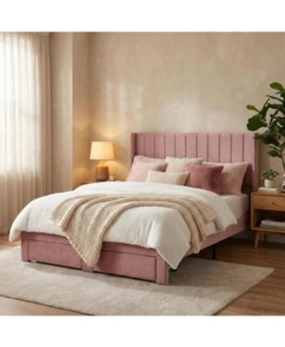 Gaomon Upholstered Bed Frame With Storage Drawer Heavy Duty Steel Framework Wooden Slats Tufted Headboard No Box Spring
