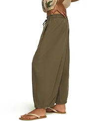 Lucky Brand Women's Drawstring Balloon Mid-Rise Pants