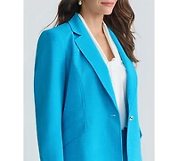 Kasper Women's Notched-Collar One-Button Jacket