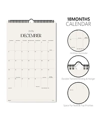 Gnuadz Wall Calendar 2026 Monthly Planner Jul-Dec Home Office Gift
