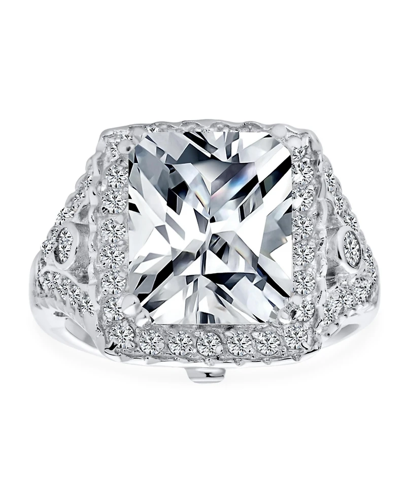 Bling Jewelry Cubic Zirconia Art Deco Statement Cocktail Ring