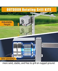 Xo Stainless Steel Rotisserie Grill Kit, 132 lb Capacity, Dual Motors, Adjustable Bbq Roaster for Backyard