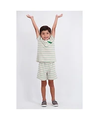 Andy & Evan Toddler Boys Waffle Polo Set