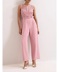 Phase Eight Women's Ivanna Lace Bodice Belted Jumpsuit