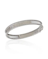 Pre-Owned Van Cleef and Arpels White Gold Signature Perlee Bracelet