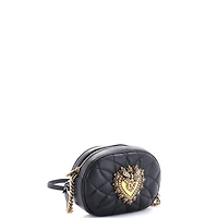 Pre-Owned Dolce and Gabbana Small Devotion Camera Bag Quilted Leather