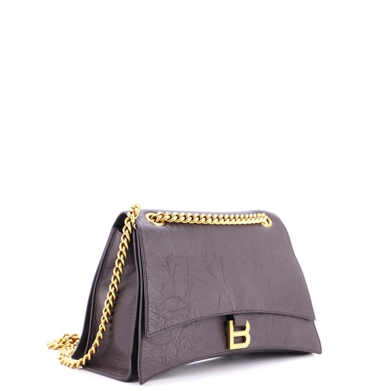 Pre-Owned Balenciaga Crush Chain Flap Bag Leather