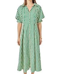 English Factory Women's Gingham Check Midi Dress