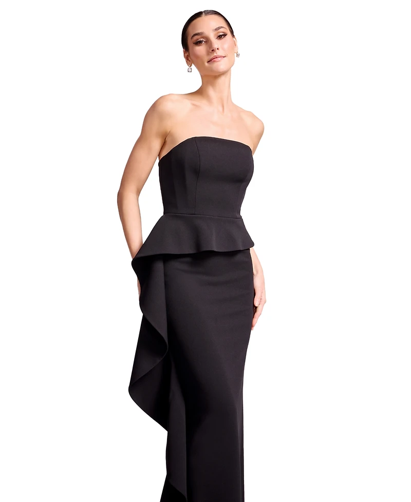 Dress the Population Women's Strapless Sheath Gown