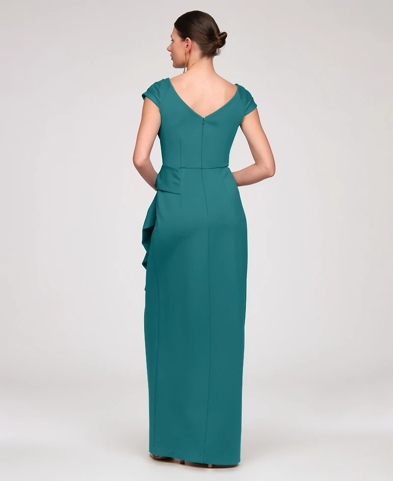 Js Collections Women's Column V-Neck Gown Dress