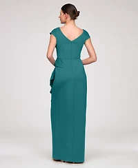 Js Collections Women's Column V-Neck Gown Dress