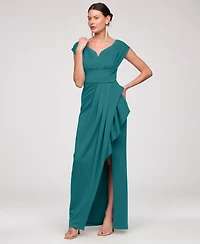 Js Collections Women's Column V-Neck Gown Dress