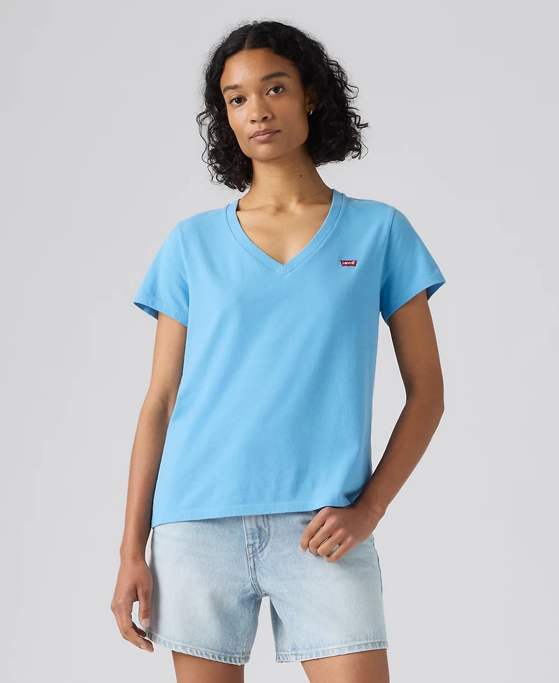 Levi's Women's Perfect Cotton V-Neck Short-Sleeve T-Shirt