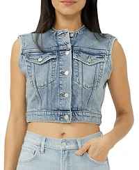 Silver Jeans Co. Women's Cropped Denim Vest