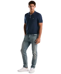 Original Penguin Men's Jacquard Pointelle Short-Sleeve Polo Shirt