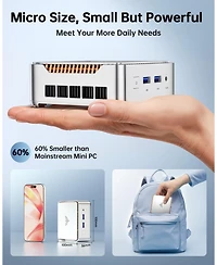 Kamrui Essenx E2 Mini Pc, Intel Twin Lake N150 16GB DDR4 512GB Ssd, Dual 4K, Gigabit/WiFi/Bt Office/Home/Business