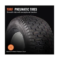 Sugift 16 x 6.5 to 8 inch Tubeless Lawn Mower Tires and Rim 2 Pack Tractor Wheel Assembly