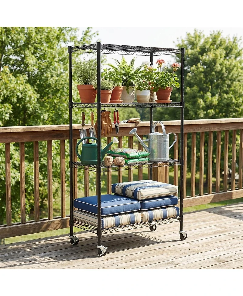 Streamdale Furniture 4 Tier Adjustable Heavy Duty Wire Shelving Unit
