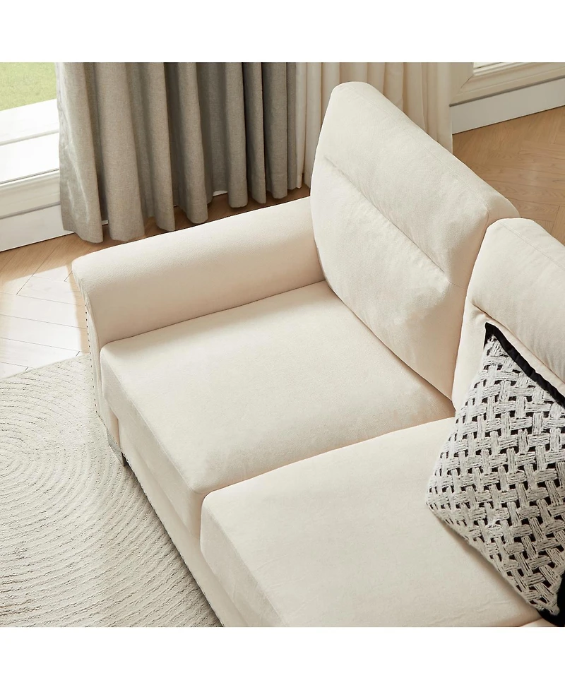 Streamdale Furniture 82" Modern Snowfleece 3-Seater Sofa