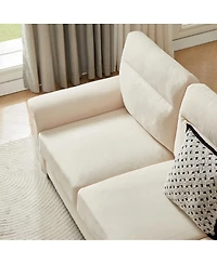 Streamdale Furniture 82" Modern Snowfleece 3-Seater Sofa