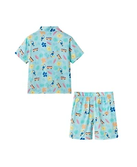 Andy & Evan Toddler Boys Beach Print Buttondown and Shorts Set