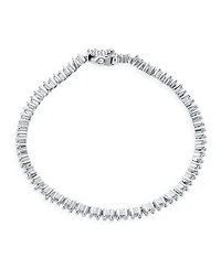 Bling Jewelry Modern Delicate Cubic Zirconia 2 Prong set Cz Liquid Thin Tennis Bracelet 7 Inch