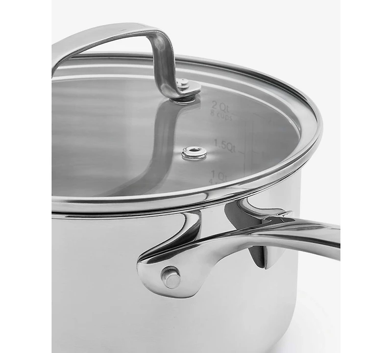 The Cellar Stainless-Steel 2.5-Qt. Covered Flat Saucepan, Macy's Exclusive