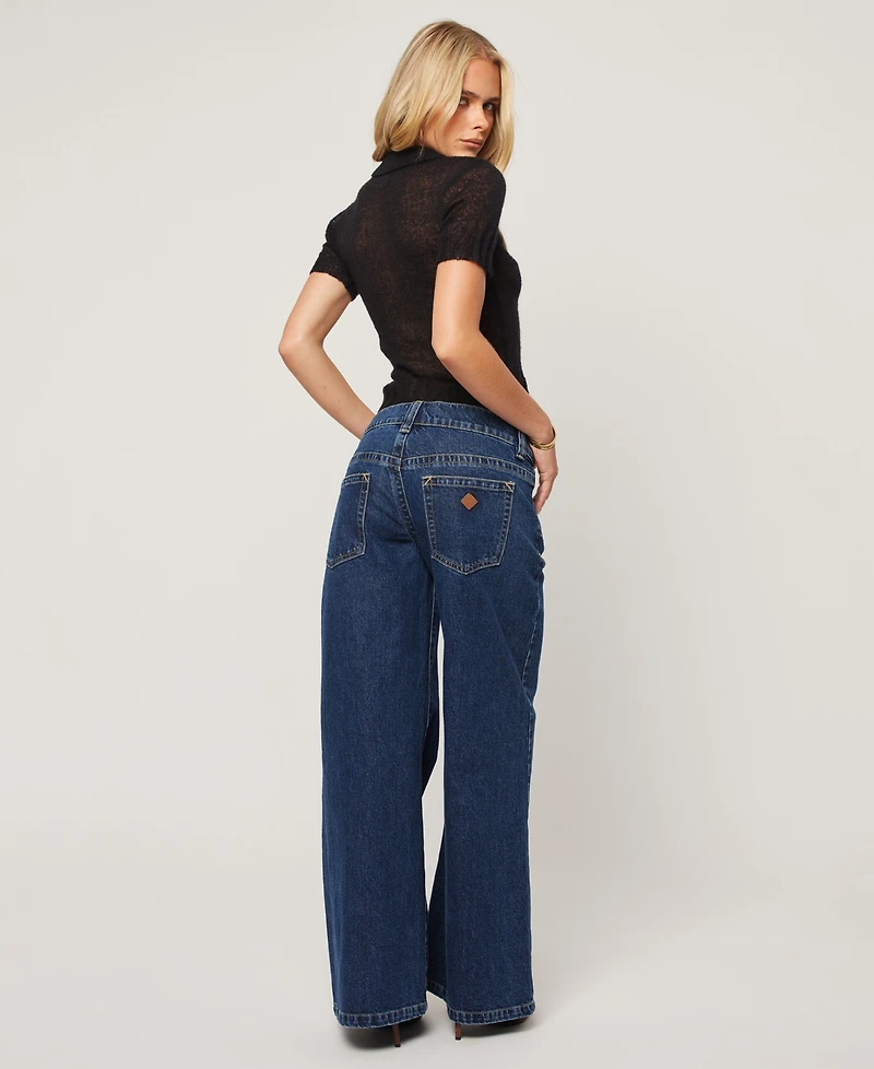 Abrand Women's 00 Tara Low-Rise Wide-Leg Jeans