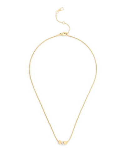 Coach Faux Imitation Pearl Signature C Cube Necklace