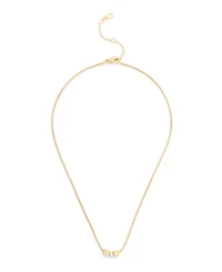 Coach Faux Imitation Pearl Signature C Cube Necklace