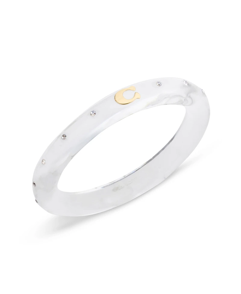 Coach Faux Stone Signature C Resin Bangle Bracelet