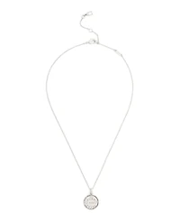 Coach Silver Runway My Love Coin Charm Pendant Necklace