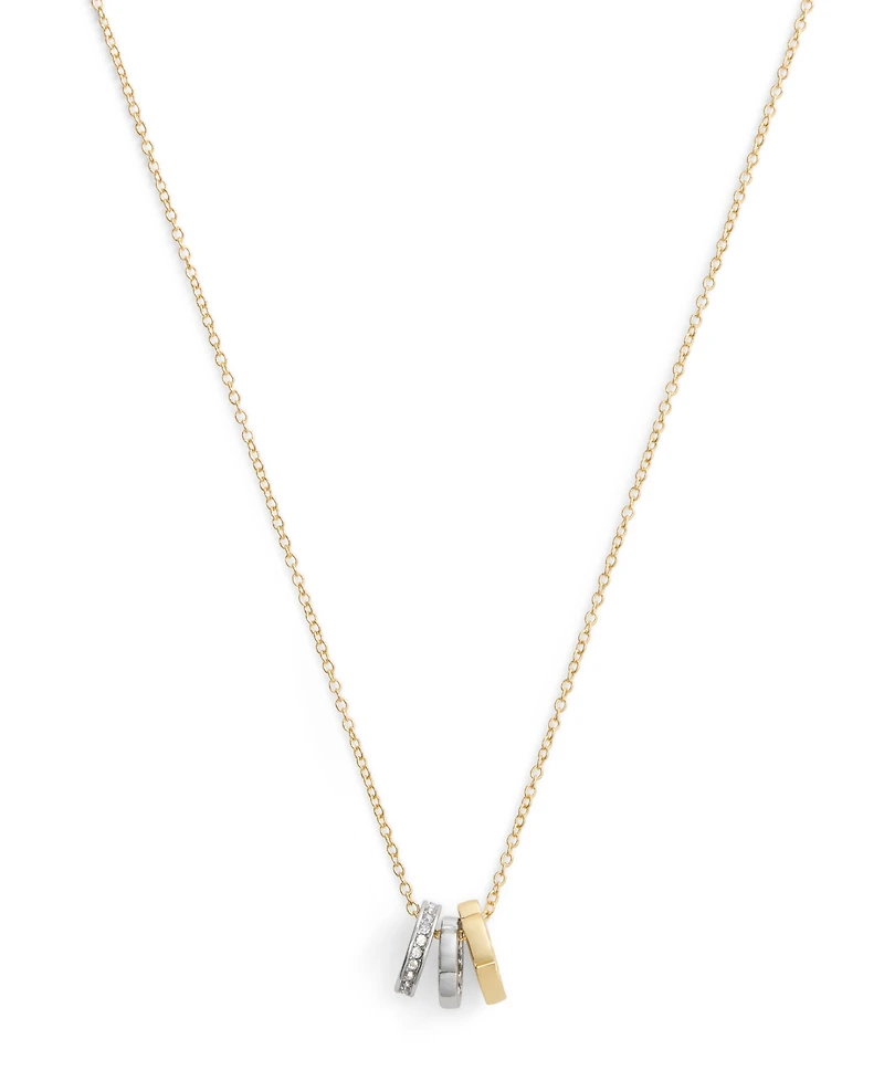 Coach Faux Stone Signature Tearose Rondelle Necklace