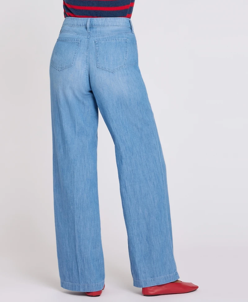 Nydj Women's Teresa Wide-Leg Jeans with Drawstring Waist