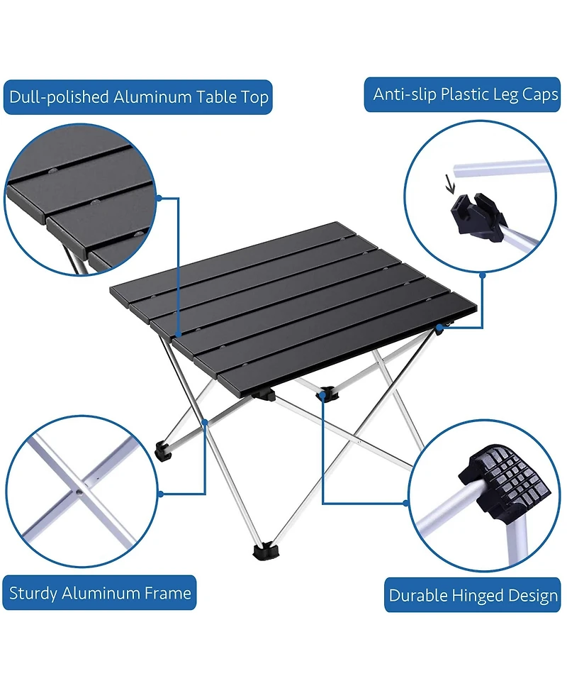 Gnuadz Portable Folding Aluminum Camping Table Outdoor Recreation Gear