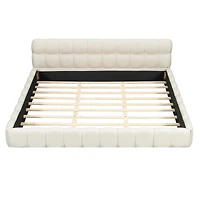 Streamdale Furniture Upholstered Platform Bed with Solid Frame