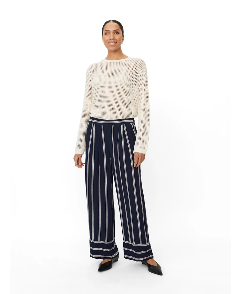 Masai Copenhagen Women's MaPattys Striped Wide Leg Trousers