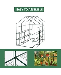 gaomon Greenhouse for Outdoors, Large Walk-in 6-Tier Plant Shelves, 85"x56"x77" , Weatherproof Plant Tent for Backyard and Patio