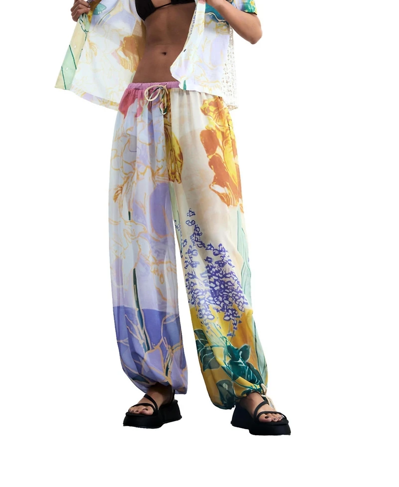 Desigual Women's Long floral print trousers