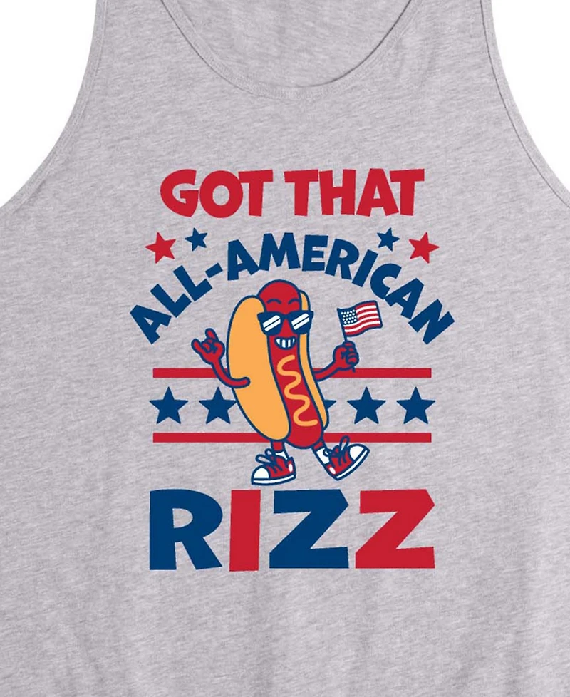 Airwaves Men's All American Rizz Hotdog Sleeveless Graphic Tank