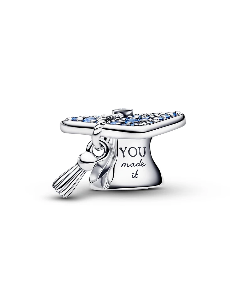 Pandora Sparkling Blue 2026 Graduation Cap Charm