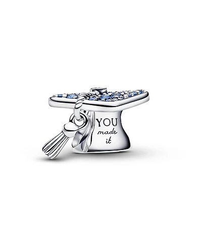 Pandora Sparkling Blue 2026 Graduation Cap Charm