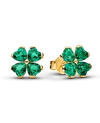 Pandora Green Lucky Clover Stud Earrings