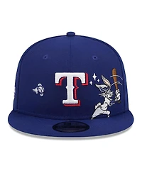New Era Men's Royal Texas Rangers Looney Tunes Bugs Bunny 9FIFTY Snapback Hat