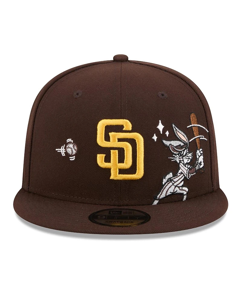 New Era Men's Brown San Diego Padres Looney Tunes Bugs Bunny 9FIFTY Snapback Hat