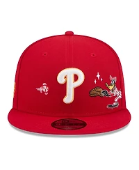 New Era Men's Red Philadelphia Phillies Looney Tunes Daffy Duck 9FIFTY Snapback Hat