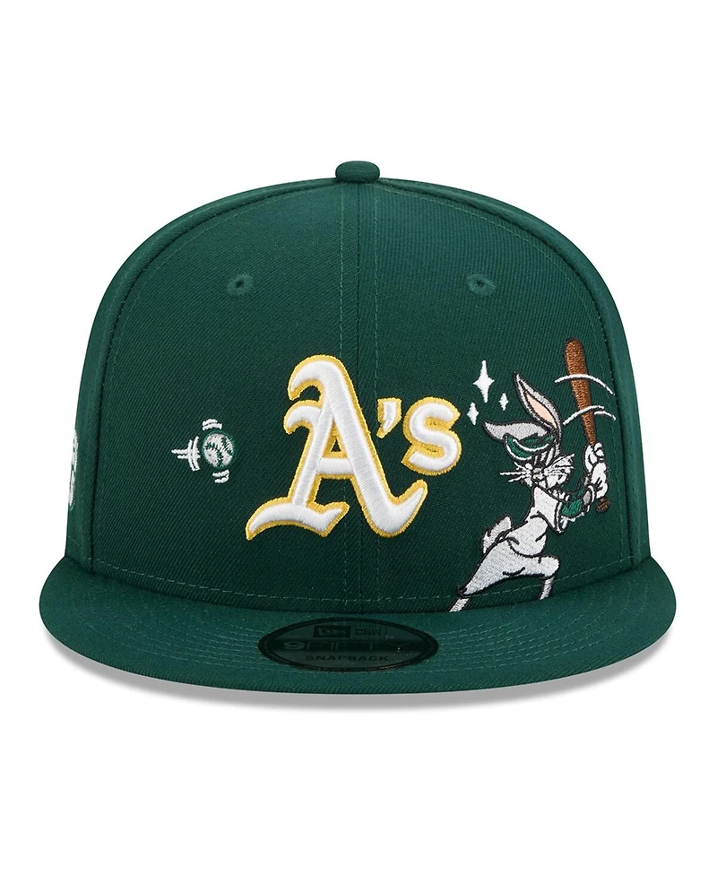 New Era Men's Green Athletics Looney Tunes Bugs Bunny 9FIFTY Snapback Hat