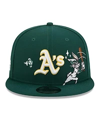 New Era Men's Green Athletics Looney Tunes Bugs Bunny 9FIFTY Snapback Hat